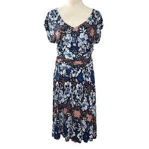 Anthropologie Meadow Rue Gardenia‎ Abstract Dress Medium